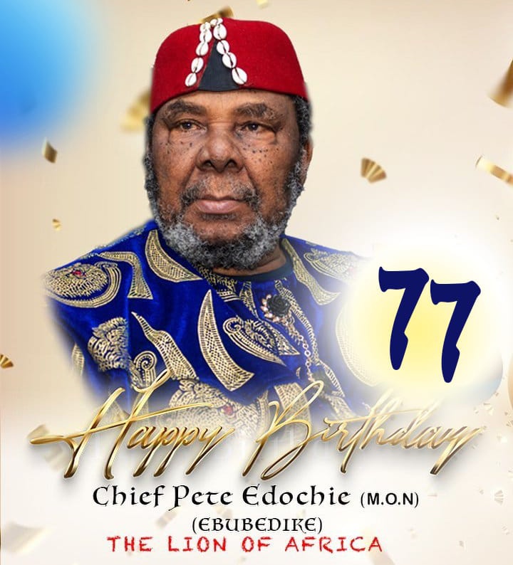 IgboHistoFacts's tweet image. Chief Pete Edochie is 77 years today.

Pete Edochie (Ebubedike), is a veteran Nollywood actor who is undoubtedly one of Nigeria's living legends as far as the entertainment industry is concerned. He has featured in over 350 movies. 

Let's Retweet to celebrate Pete Edochie at 77!