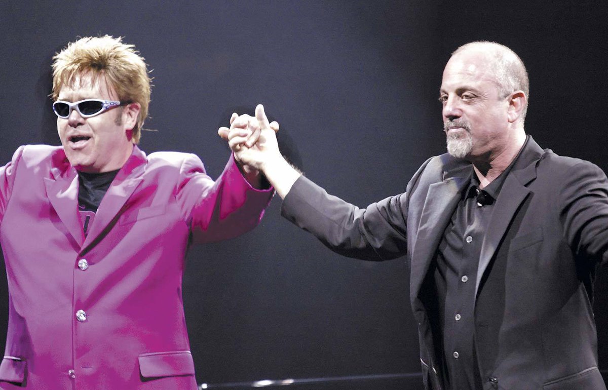 dvesean's tweet photo. March 7 2003
Mellon Arena Pittsburgh

Elton John &amp; Billy Joel did 8
Face To Face World Tours over the yrs,
1994-2010.

Including at Three Rivers Stadium,
August 1994 (we were at that one),

And also
21 yrs ago today in 2003,
At the Mellon Arena.

Sir Elton's now 76,
Billy's 74. https://t.co/GoKC9VP0sk