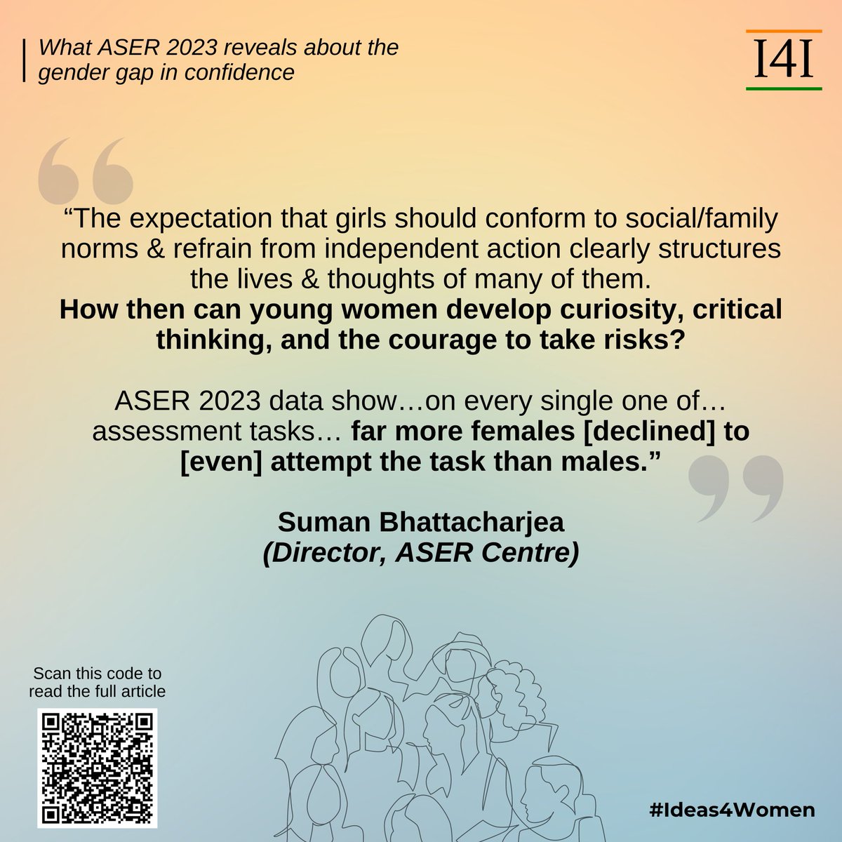 Despite the narrowing gender gap in school enrolment, there remains a gender divide in technology access & use. Ahead of #IWD2024, read this post exploring some contributing factors, written for ASER 2023 by @asercentre Director Suman Bhattacharjea : shorturl.at/zRT0