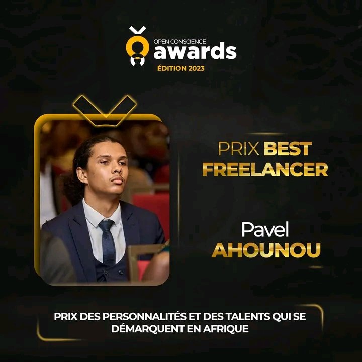 BEST FREELANCER | Pavel Ahounou

Pavel Ahounou a un parcours aussi brillant qu'inspirant🥰.
 Il remporte 200.000F offert par Blemama et un un kit d’installation + un abonnement de 6 mois renouvelable 1 fois en fibre optique à internet en volume illimité offert par Isocel Telecom.