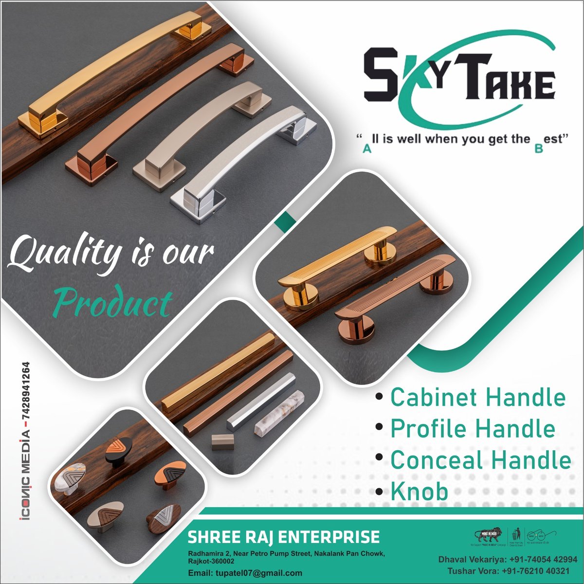 voiceofhardware's tweet photo. For enquiry via whatsapp click:-https://t.co/q5c3kqn0Nd
#skytake #voiceofhardwaremagazine
#rajkot #curtainbrackets #doorhandle
SHREE RAJ ENTERPRISE(Rajkot)

CONTACT: +91-7621040321, 7405442994

Email:-tupatel07@gmail.com
Dealers &amp; Distributors Enquiries Solicited https://t.co/Kj2sH2W88J