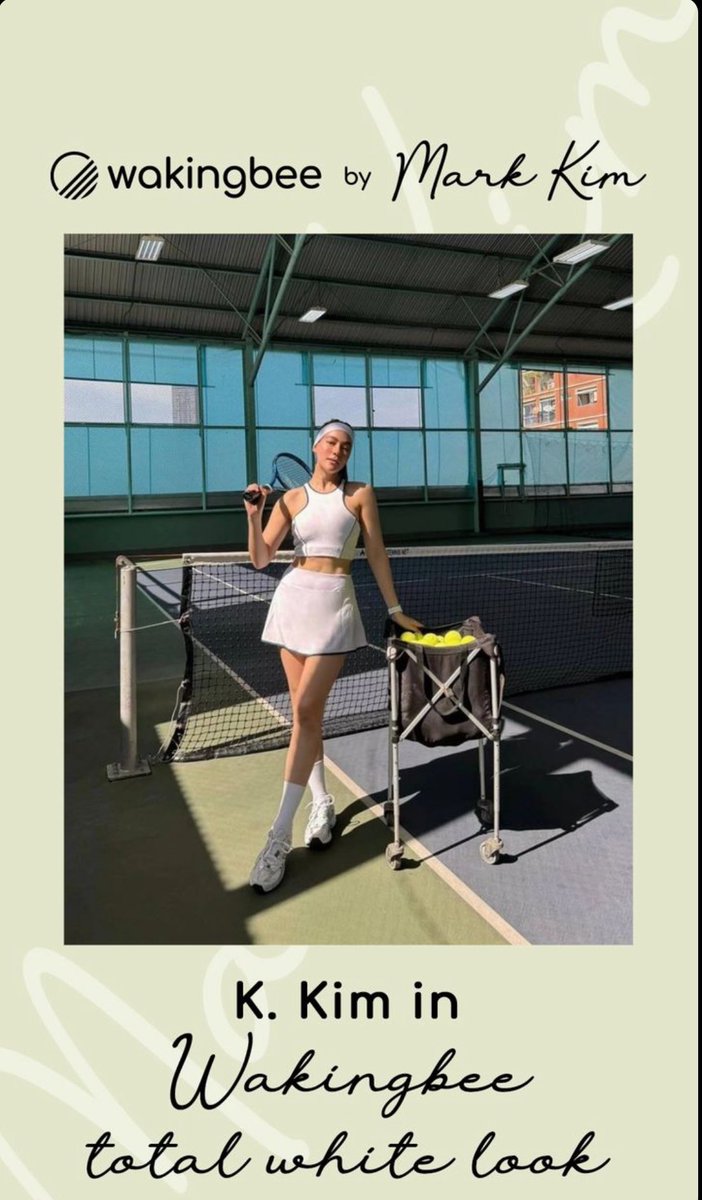 Cayla_Iris's tweet photo. ￼
ชุดตีเทนนิส 🎾สวยๆ จาก #Wakingbee 🤩
…

K. @kimmy_kimberley in total white look from the activewear collection she co-designed 🤍

Shop the full collection now at https://t.co/naHt8XtCDH!

#WakingbeeByMarkKim #คิมเบอร์ลี่ https://t.co/R24G3eI3fO