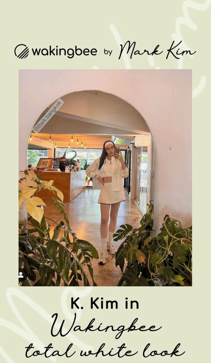 Cayla_Iris's tweet photo. ￼
ชุดตีเทนนิส 🎾สวยๆ จาก #Wakingbee 🤩
…

K. @kimmy_kimberley in total white look from the activewear collection she co-designed 🤍

Shop the full collection now at https://t.co/naHt8XtCDH!

#WakingbeeByMarkKim #คิมเบอร์ลี่ https://t.co/R24G3eI3fO