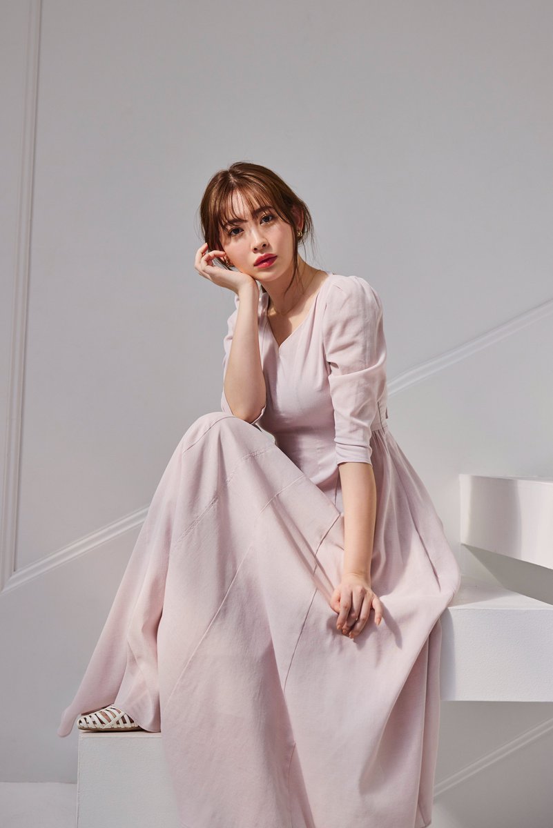 Herlipto＊Voile Back Ribbon Long Dress Voile Back Ribbon Long Dress// 春の気分を纏った エレガントで洗練