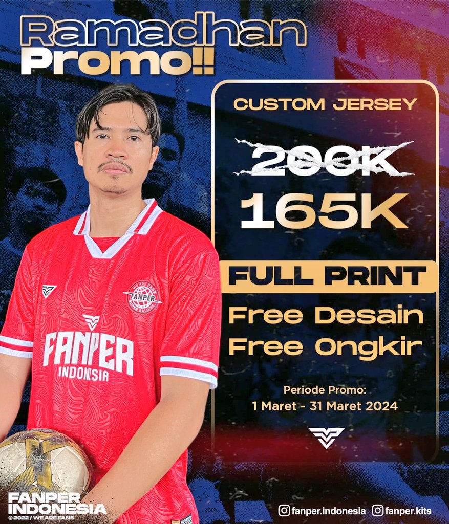 FhandyPermana's tweet photo. Promo Ramadhan⚡️#Jerseycustom #fanperindonesia #fanpersportwear https://t.co/5Izuxoopce