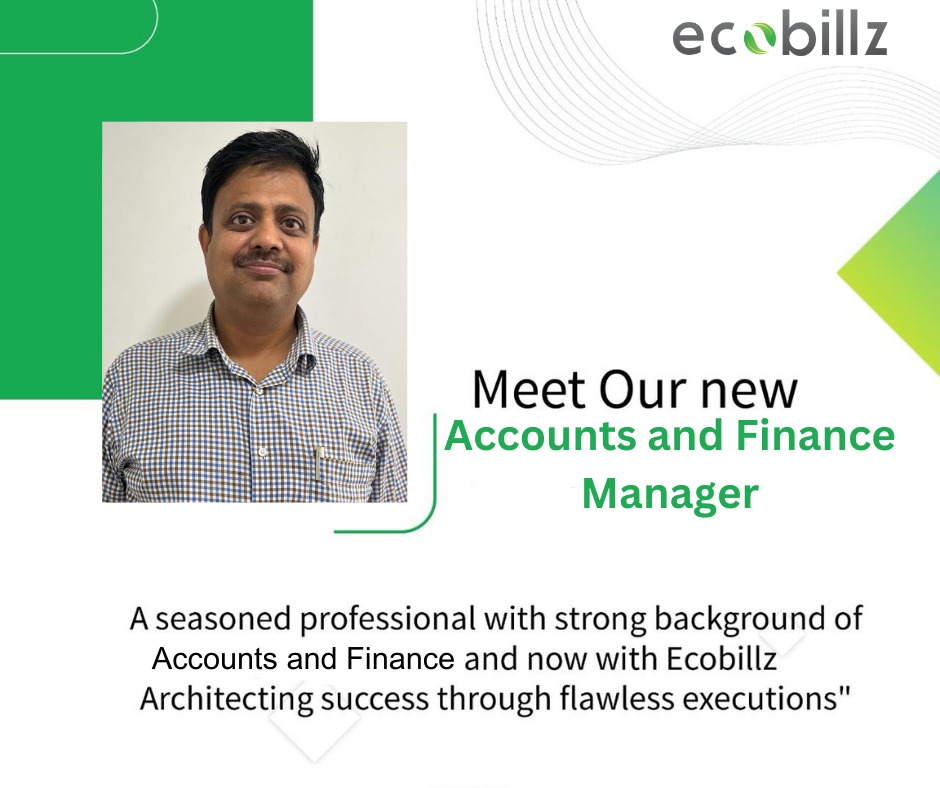 @Ecobillz Private Limited welcomes and introduces our new Accounts and Finance Manager !!!!#newjoinee #accounts #finanace #accountsandfinance #manager #automation #automationsolution #success #architechturingsuccess #strongertogether #flawlessexecution