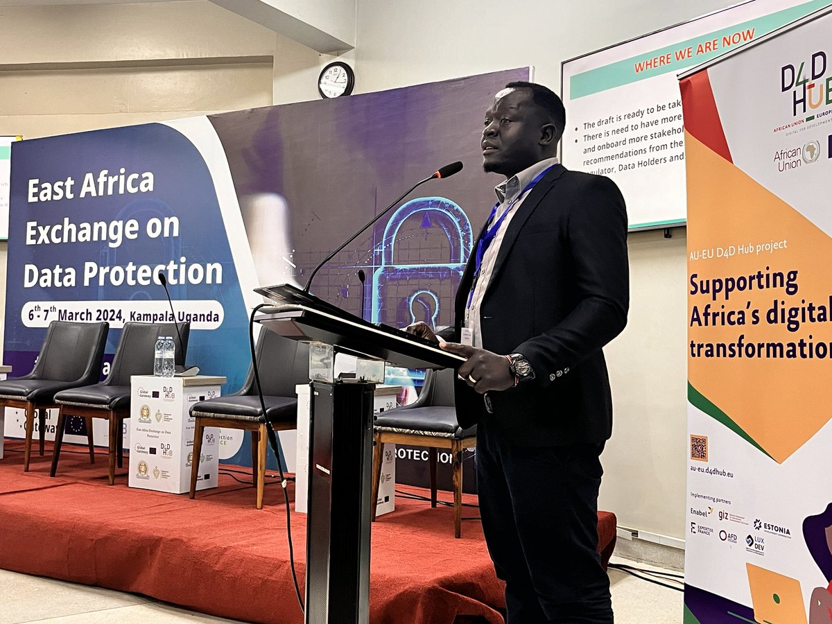 Glad to be in Kampala, Uganda to attend the East African Exchange on Data Protection summit taking place right now. I was able to present on the current status of the #SouthSudan Draft Data Protection Bill 2020. Thanks @eacgiz , @D4DHub_EU for supporting this. #DataPrivacyEAC