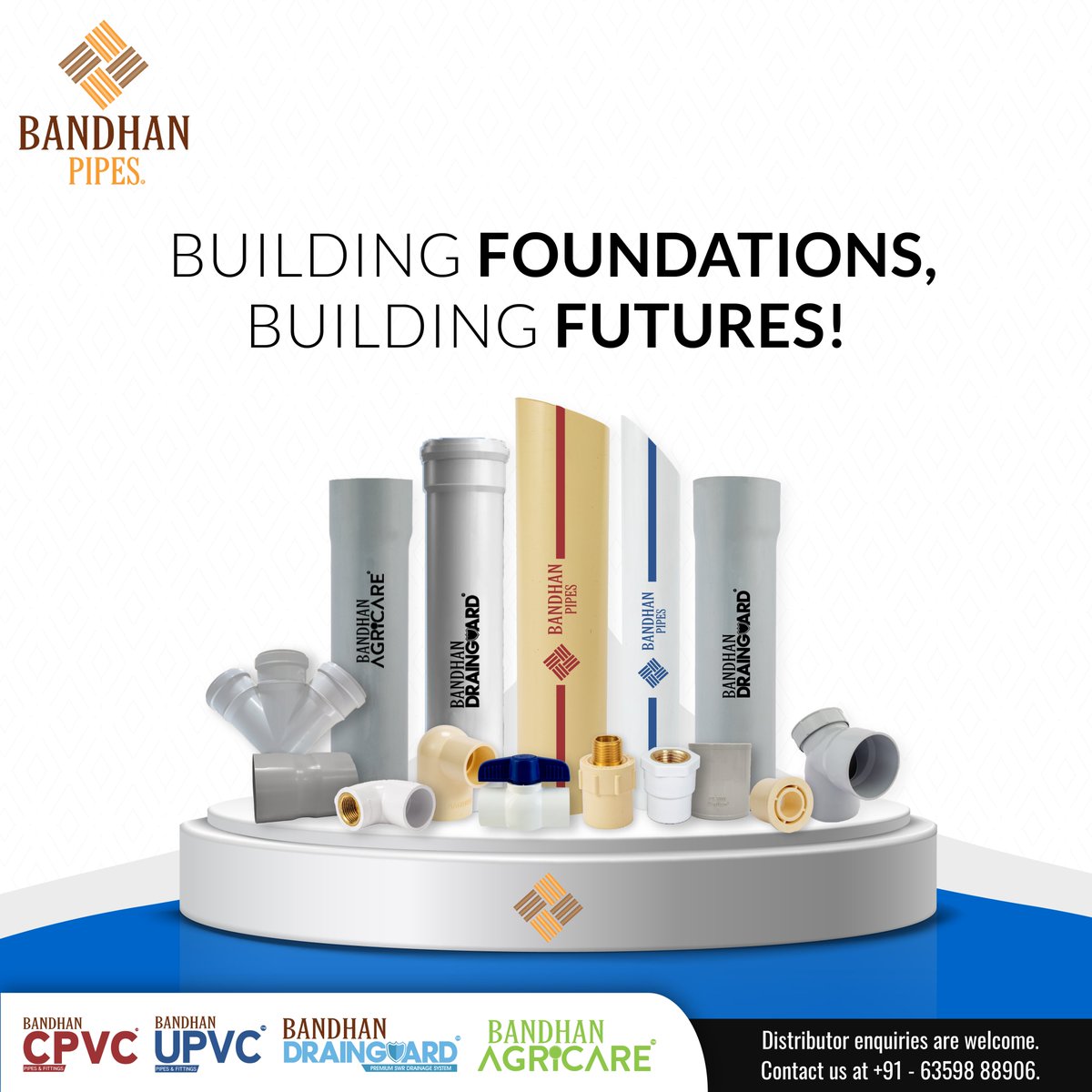 Building the foundations for a brighter tomorrow, one PVC pipe at a time. . . #PVCinnovation #BuildingTomorrow #bandhanpipes #drainguard #SochoBandhanPipes #pipes #plumbing #pvc #pvcpipes #industry #cpvc #upvc #swr #waterpipes #water #watersupply #products #manufacturing
