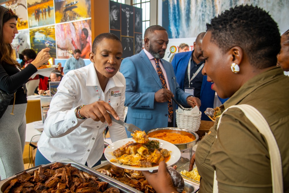 ZimBho_Official's tweet photo. Zimbabwe is sure to generate more interest and visitors through its gastronomy. More than 800 participants queued at Zimbabwe stand for food and drink from Zimbabwe.
#Gastronomy
#CulinaryTourism
#ZimBho👍
#ITBTogether https://t.co/4c89y3yv8R