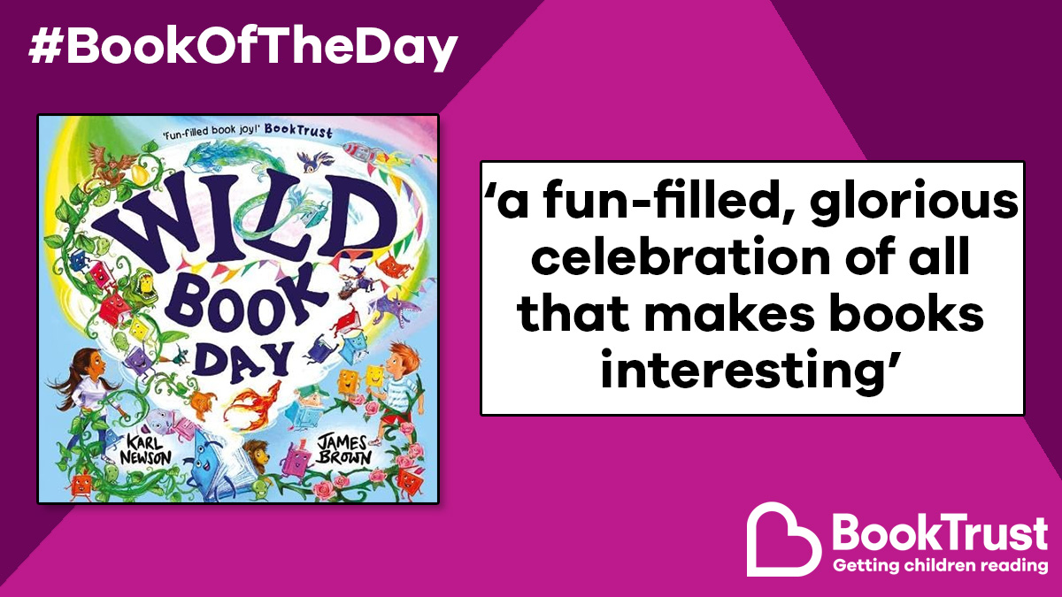 Booktrust's tweet photo. It's #WorldBookDay and we have a #BookOfTheDay to match!
#WildBookDay from @Karlwheel and @jb_illustrates is a book to make children leap about with excitement, but also to encourage a love of reading:
https://t.co/HJEfbLQmcH @OwletPress @WorldBookDayUK https://t.co/6BAPd0mjEg
