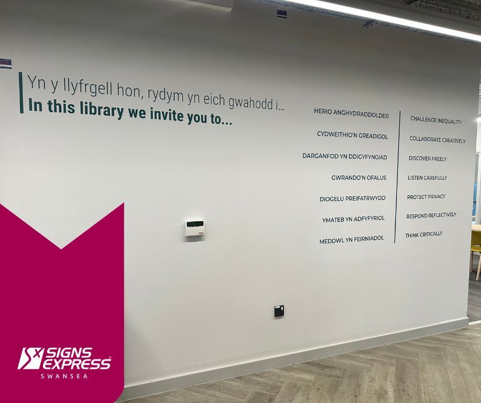 📚 🔖 Today marks @WorldBookDayUK, and on this special occasion, we would like to share this internal wall graphic we produced for @UWTSD’s Library.

#WorldBookDay #PassThePen