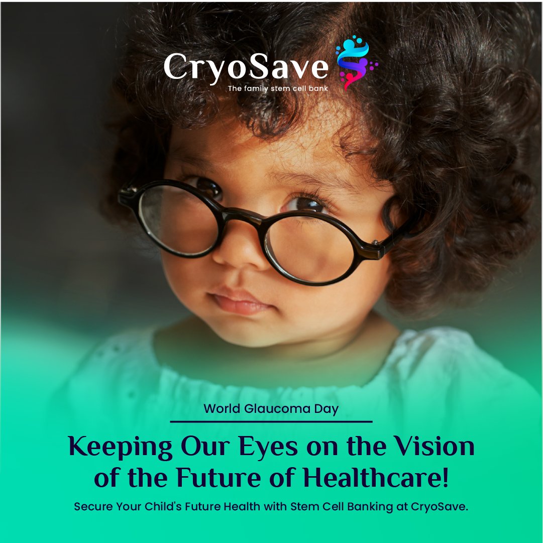 On #WorldGlaucomaDay, hope for the future is emphasized! 🌟 🧬 Discover how #stemcellbanking safeguards against diseases like glaucoma. Dive into groundbreaking research. Secure your child's health with stem cell banking! 🧬 Contact us to learn more: cryosave.co.za