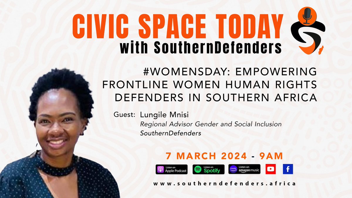 New Podcast Episode🔔 @MantateQueeneth speaks to our Regional Advisor for Gender & Social Inclusion, Lungile Mnisi, about our women's network & upcoming International Women's Day event. 📍sites.libsyn.com/472944/civicsp… Also streaming on most podcast platforms. #WomensDay2024 #IWD