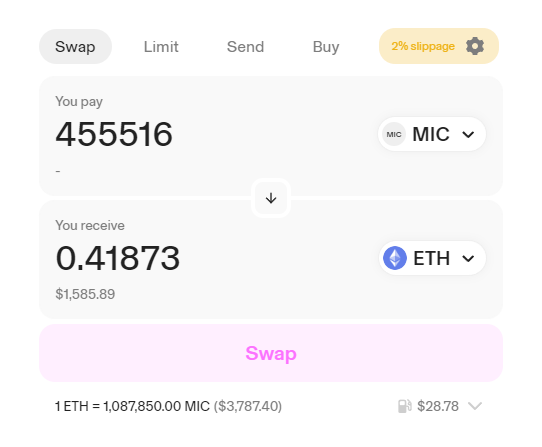 ZeroTwo02445146's tweet photo. got $MIC airdrop https://t.co/pj5hrF3nO8 https://t.co/NIbsybJ4oc