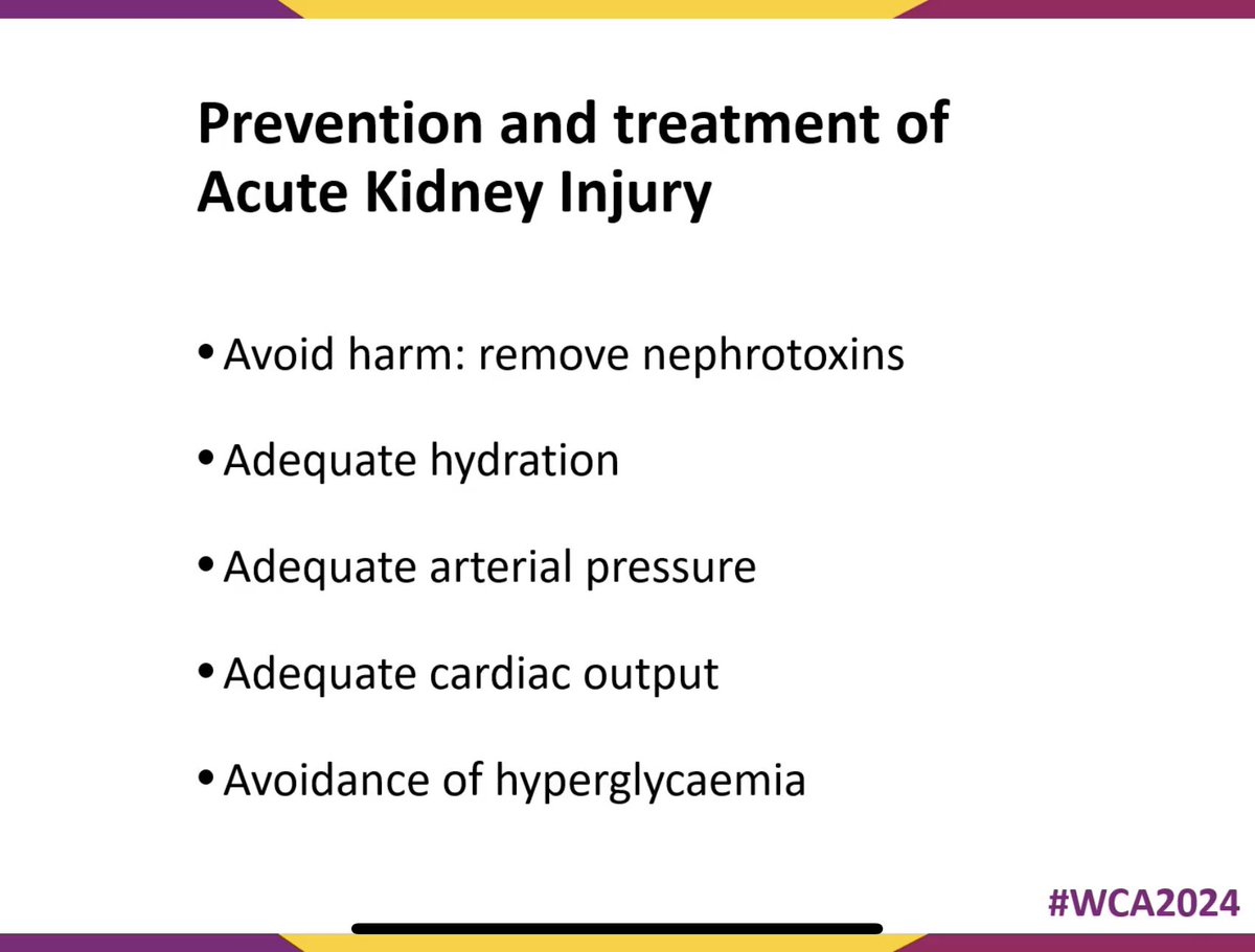 Great session on AKI, where the discussion continues; fluids or vasopressors, or what. Andy Shaw, Cleveland Clinic, @topmedtalk the consummate conductor, brilliant again, thank you. @wfsaorg #WCA2024