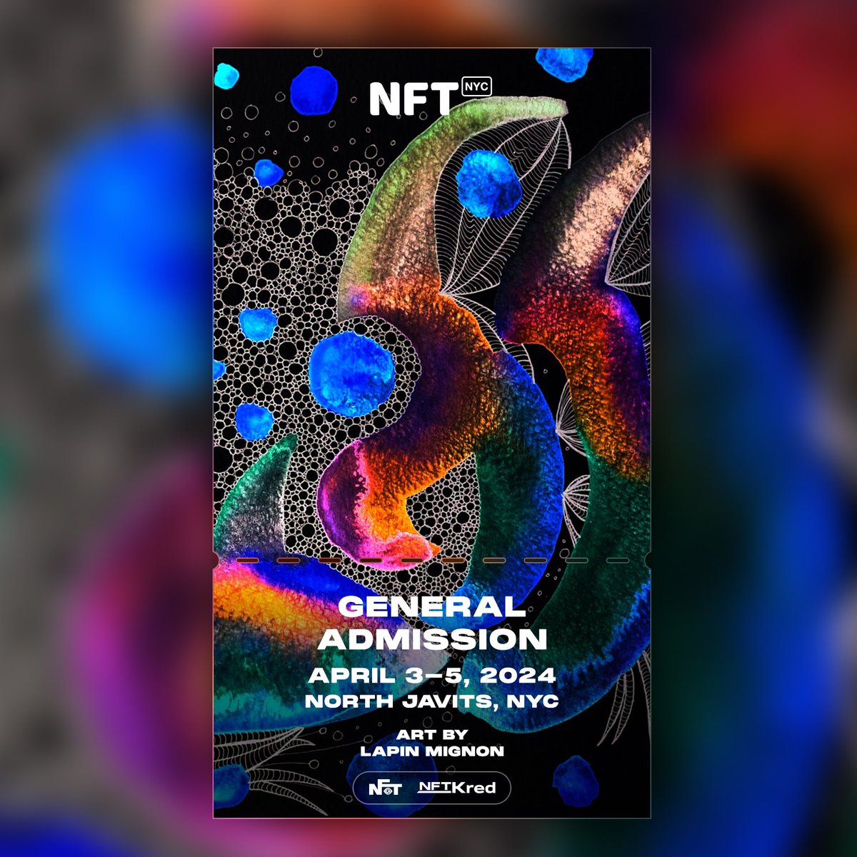 It looks really cool!! My artwork has been featured on NFT Tickets for #NFTNYC2024 

If you fo to NFt NYC Get yours here:  nftnyc.tickets/buy?tkt=120298…