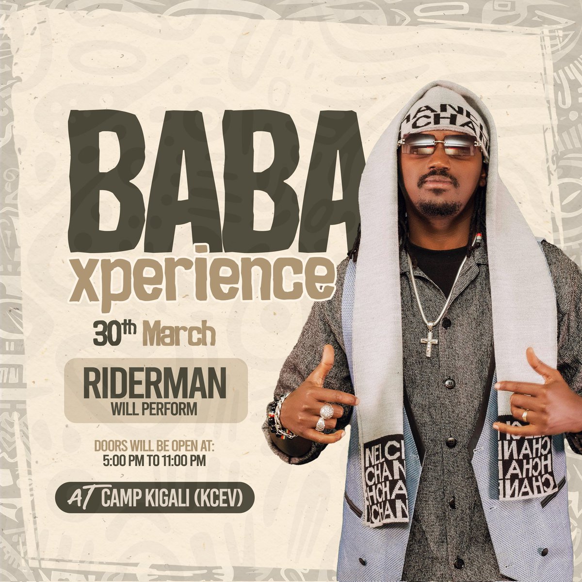 The hip hop rasta is coming thru @RidermanRiderzo grab your ticket here baba.rw