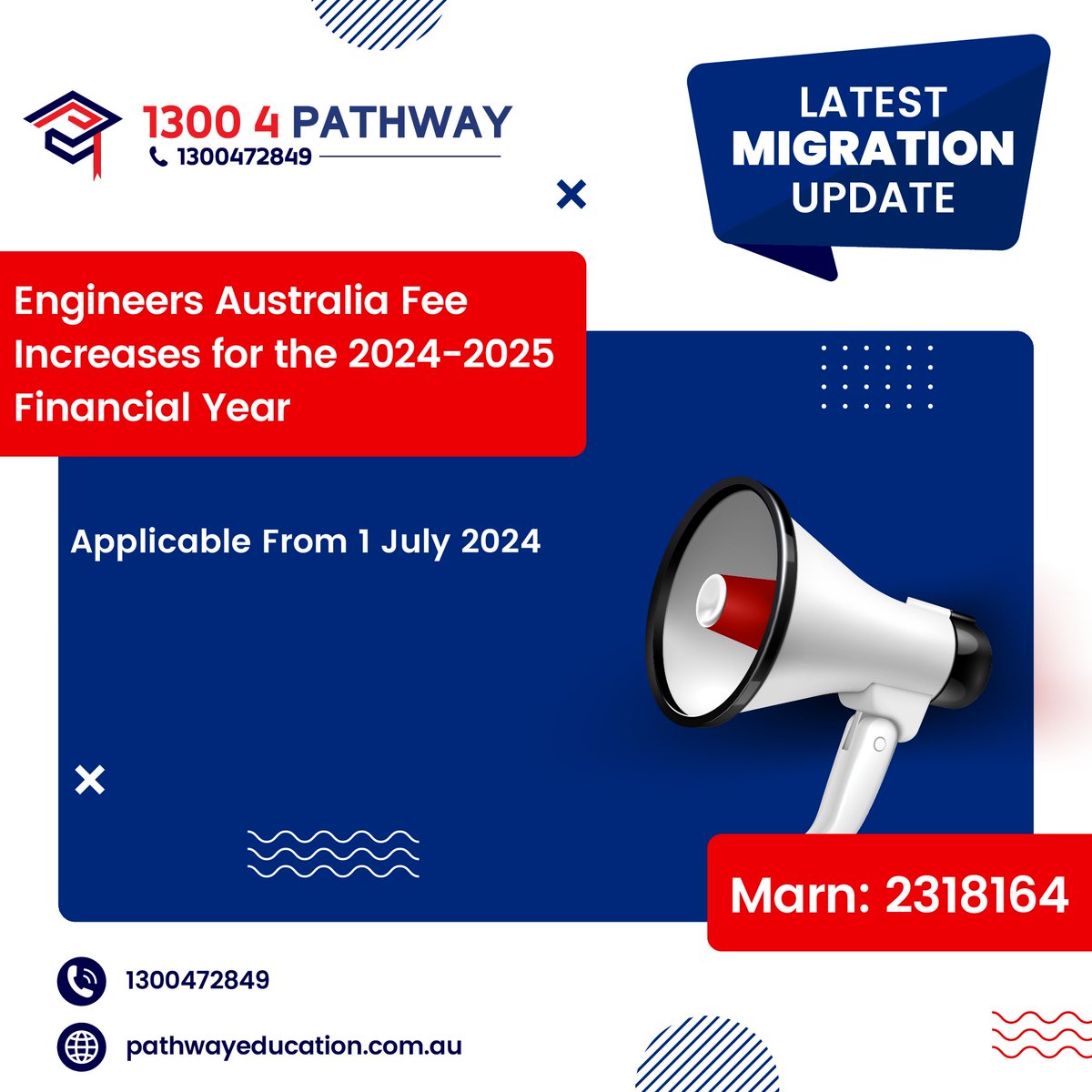 pathway_edu_au's tweet photo. 📣Engineers Australia Fee Increases for the 2024-2025 Financial Year
✔️Applicable From 1 July 2024
🔗Source: https://t.co/5vIektfe0B
#feeupdate #engineersaustralia #migrationnews #latestnews #migrationupdate
#migrationservicesinmelbourne #migrationeagent #migrationservices https://t.co/kmcZMukysc