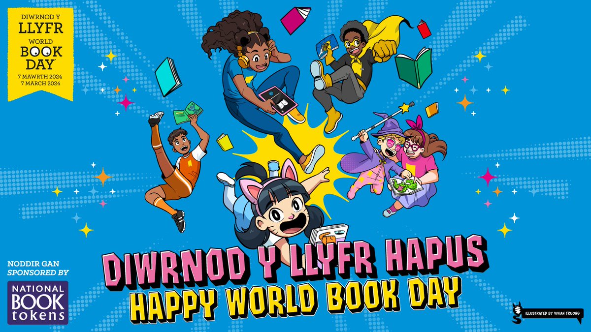 Happy #WorldBookDay to everyone in Wales! 🥳🏴󠁧󠁢󠁷󠁬󠁳󠁿 Diwrnod y Llyfr hapus i bawb yng Nghymru! 🥳🏴󠁧󠁢󠁷󠁬󠁳󠁿