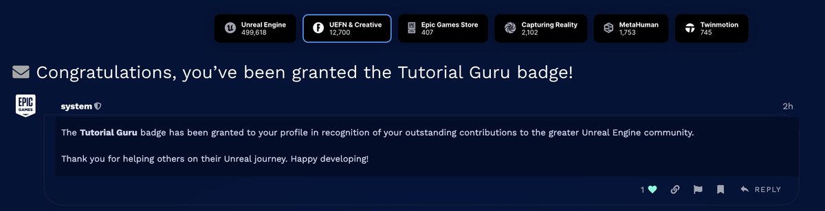 DRAGON_UEFN's tweet photo. 🥳Thrilled to share that I've been awarded the 
#TutorialGuru Badge🏆 on the #EDC🌟Huge thanks to #Epic for this honor &amp; to everyone who's supported my tutorials. #TY for making this journey so rewarding! #Grateful #EpicGames #TutorialGuru 🙏🎮 https://t.co/iHmKssv78p