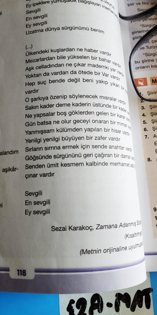 🌺G ü n a y d ı n C a n l a r 
 Şiir saatimiz başladı efendim..
 'Ey sevgili en sevgili uzatma dünya sürgünümü benim '🌺🕊️☕🌹
#sezaikarakoç
#perşembe