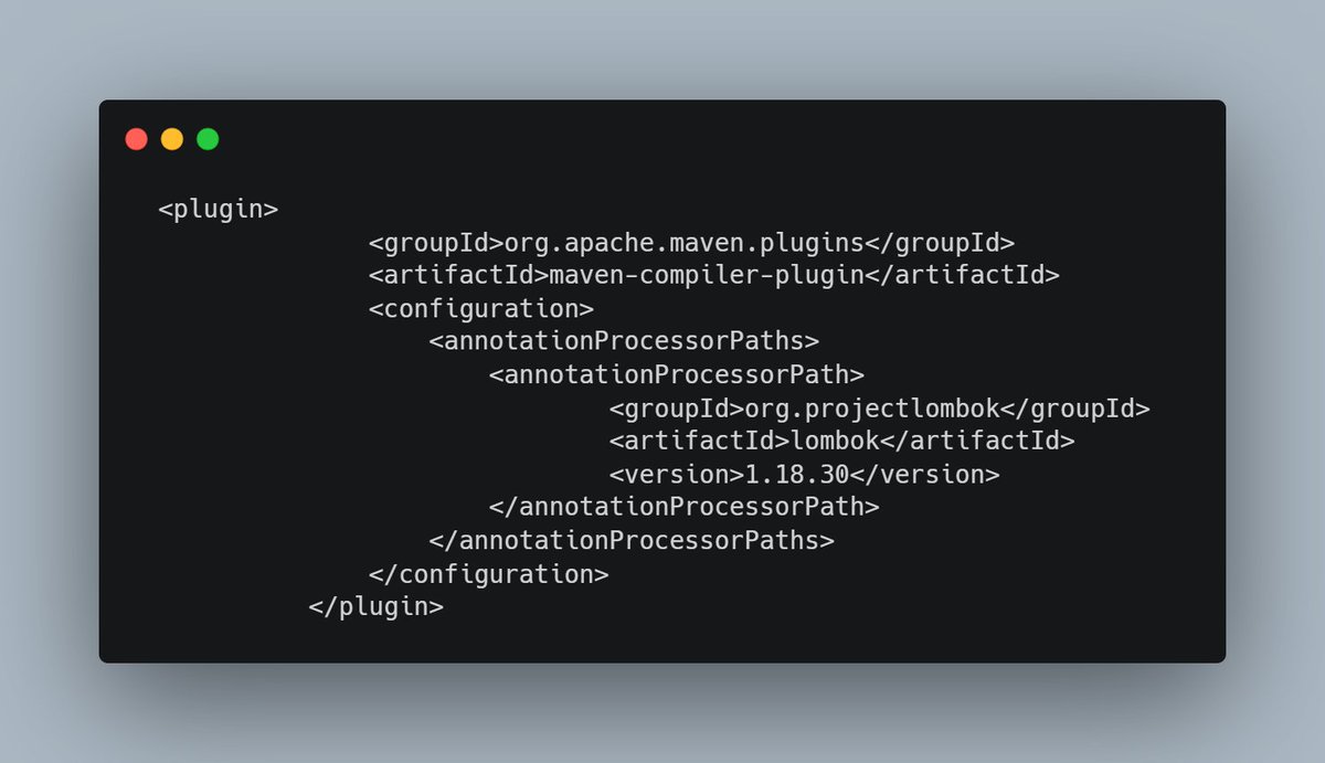 1809157Gaurav's tweet image. Finally solved the &apos;Can not find symbol&apos; for my getter and setter methods caused by #Lombok in my @intellijidea.
I have to add this annotation processor to the Maven compiler plugin.
-&amp;gt;using 2023.3.2 ultimate version.
@intellijidea have a look at this bug.#Java #IntelliJIDEAConf
