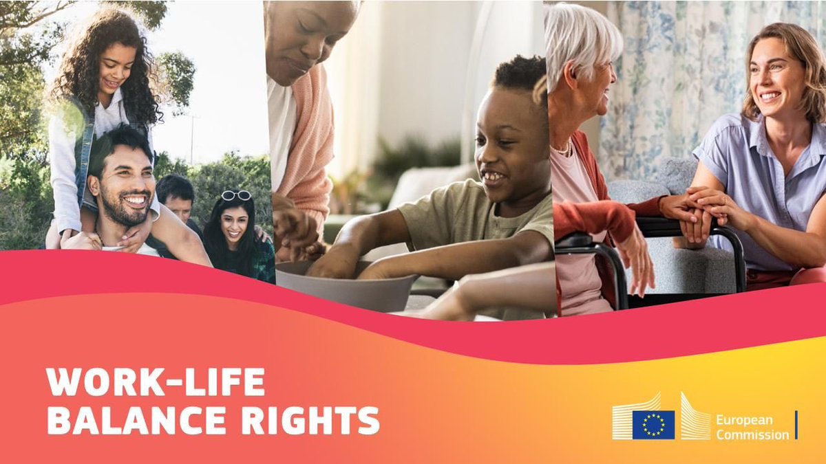 Twice as many women as men spend >5 hours daily caring for children.

<a href="/eige_eu/">EIGE</a> reports wide variation in fathers taking paternity leave (1%-45%). 

We enacted #WorkLifeBalance directive, and we ensure 10 days paid paternity leave + 2 months non-transferable parental leave. 

#IWD