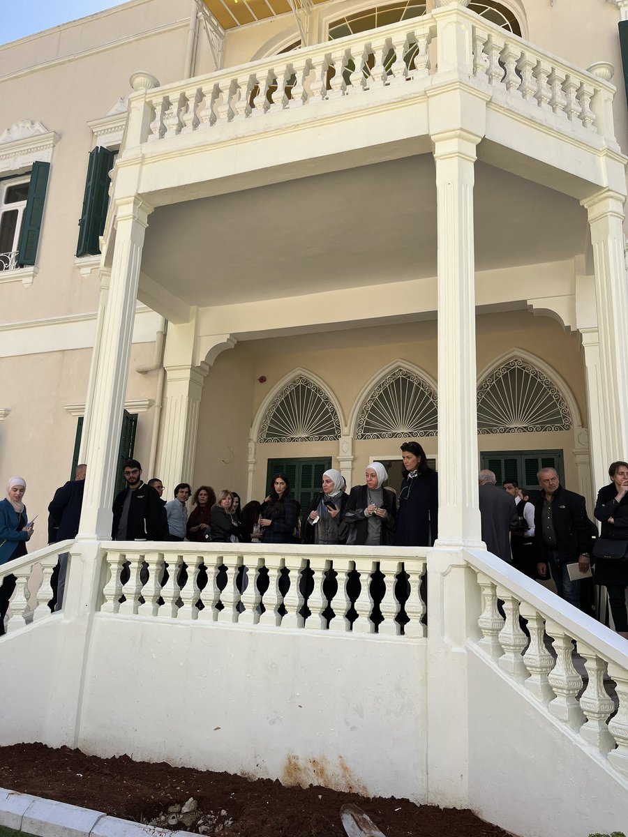 Inauguration de la Villa Makassed à Beyrouth. Merci à @ALMAKASSED @iecdlebanon & DG Antiquités pour un projet de réhabilitation et un programme de renforcement des capacités qui a formé 75 professionnels du patrimoine, dont 30% de femmes. Soutenu par ALIPH!