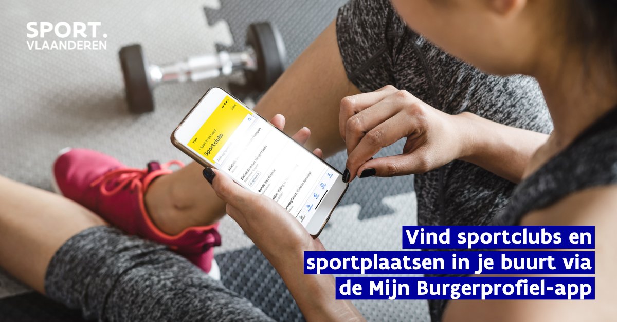Sport Vlaanderen (@sportvlaanderen) on Twitter photo In de Mijn Burgerprofiel-app, hét onlineoverheidsloket, kan je door onze samenwerking met <a href="/digi_vlaanderen/">Digitaal Vlaanderen</a> vanaf nu op basis van een sporttak zoeken naar sportclubs en -plaatsen in jouw buurt. Je vindt er dan meteen ook de juiste gegevens.
👉 sport.vlaanderen/mijnburgerprof… In de Mijn Burgerprofiel-app, hét onlineoverheidsloket, kan je door onze samenwerking met <a href="/digi_vlaanderen/">Digitaal Vlaanderen</a> vanaf nu op basis van een sporttak zoeken naar sportclubs en -plaatsen in jouw buurt. Je vindt er dan meteen ook de juiste gegevens.
👉 sport.vlaanderen/mijnburgerprof…