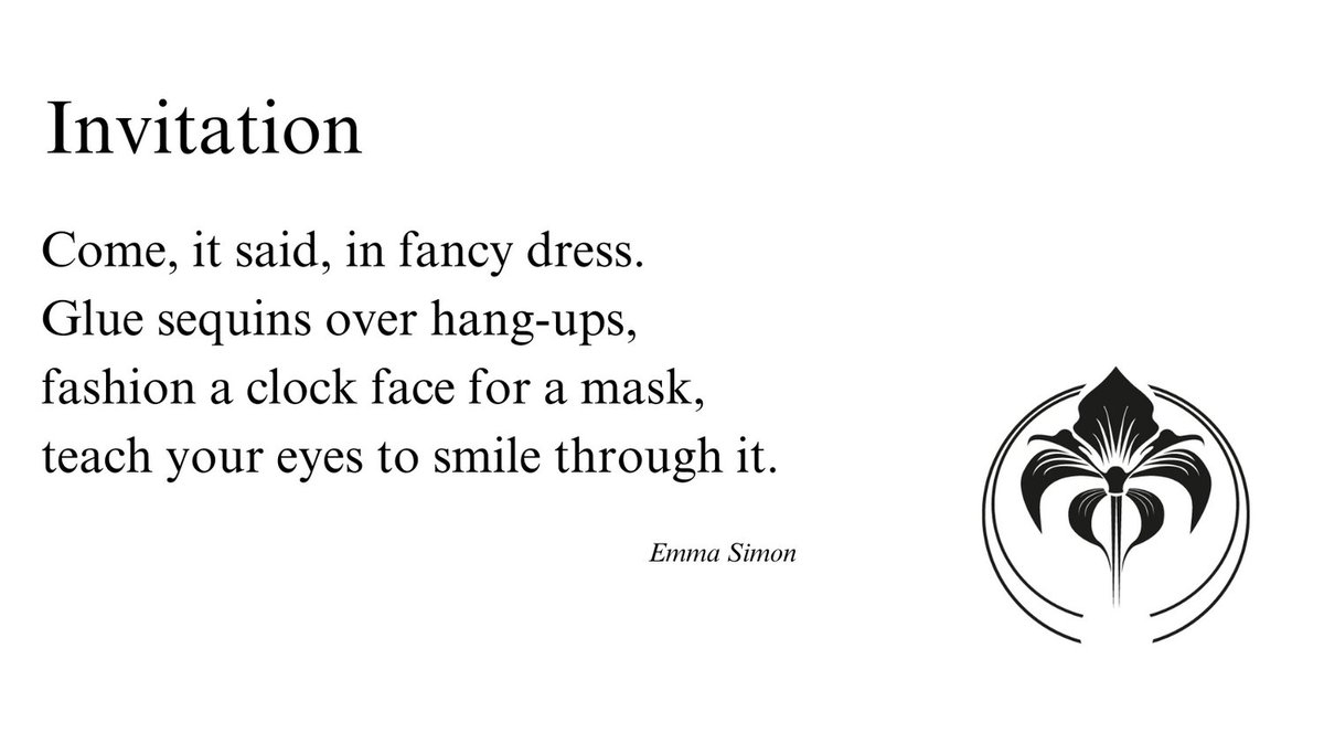 Invitation! A gem of a poem by @SimpleSImonEmma in our first edition. Also, it's an invitation...to our launch party!! Sat 16 March, from 6.30pm  <a href="/the_betsey/">The Betsey Trotwood</a> . You can hear Emma, and lots of our other great poets reading. And it's free! #poetrytwitter