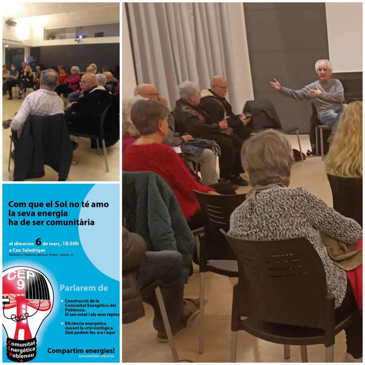 CE_CEP9's tweet photo. mil gràcies a tot el veïnat q va venir ahir a enfortir el projecte @CE_CEP9. Sabem que és un procés complexe i q no ens posen fàcil, però aquí estem, poc a poquet, canviant el paradigma del mercat elèctric. #LaComunitatEsForça #CompartimEnergies. En breu seguim amb els tallers 👋 https://t.co/4LNpPlerNA