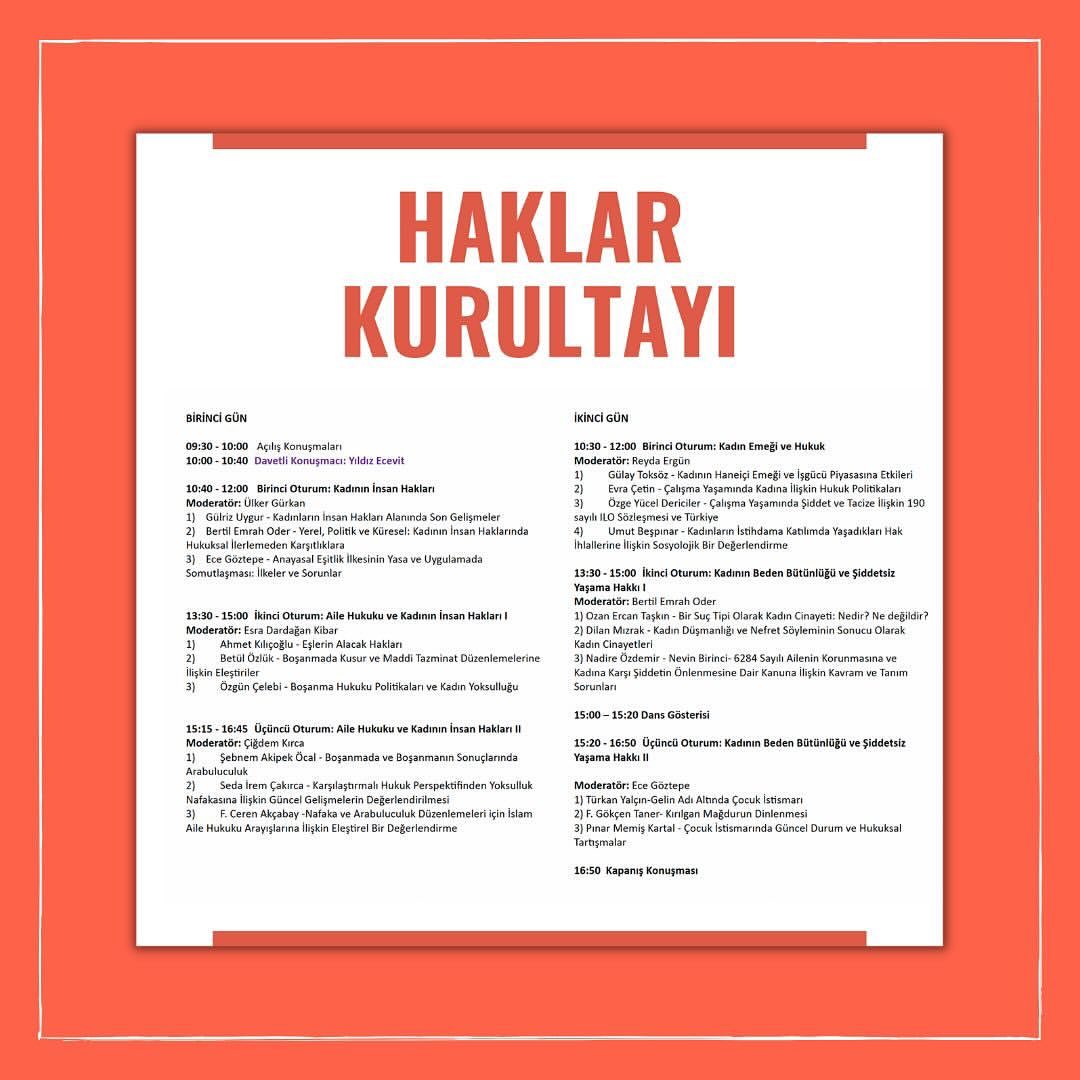 Haklar Kurultayı Bugün Başlıyor! 👇 @bertiloder @gulrizuygur @kocuniversity