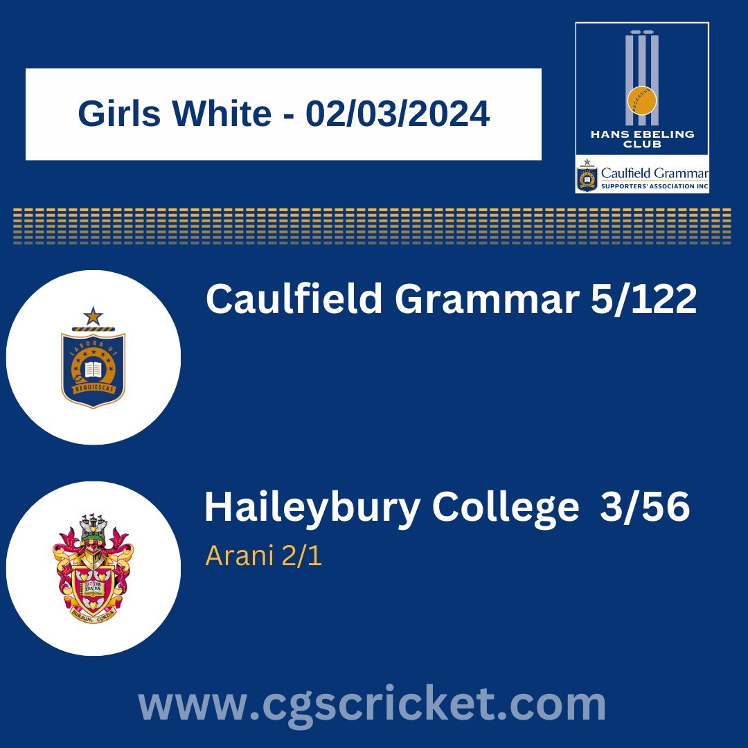 Caulfield Grammar School Cricket tweet media