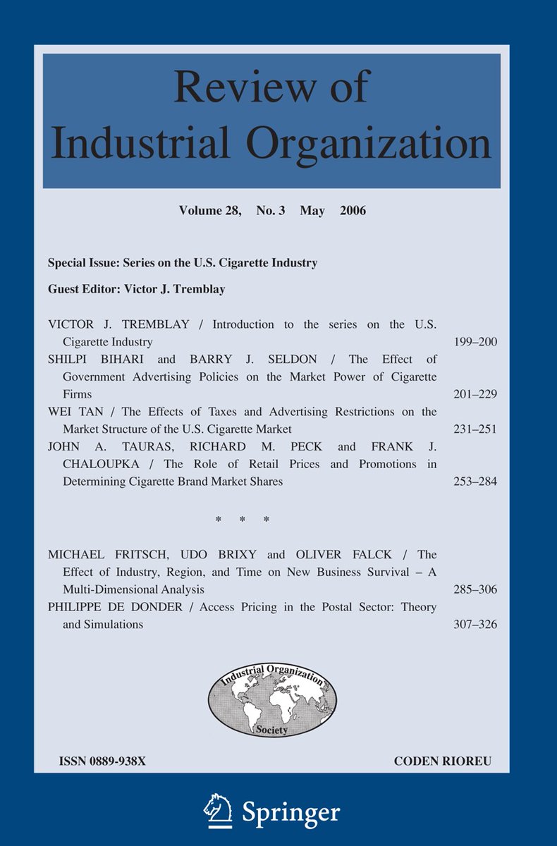 Our new paper « Net Neutrality and Universal Service Obligations: It’s All About Bandwidth » with @jcpoudou et Michel Roland now publish in Review of Industrial Organization Link: rdcu.be/dAxA9 Thread 👇