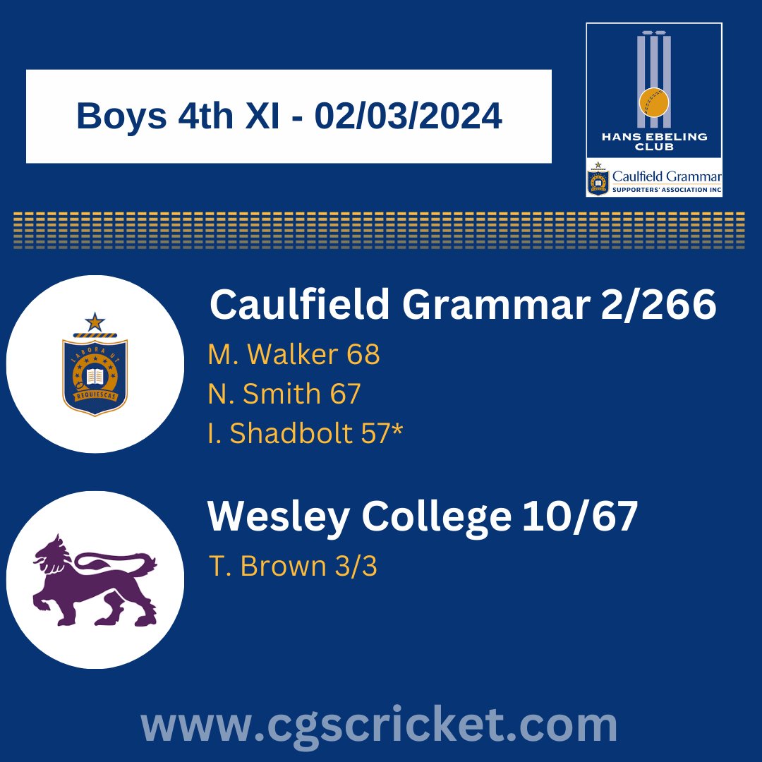 Caulfield Grammar School Cricket tweet media