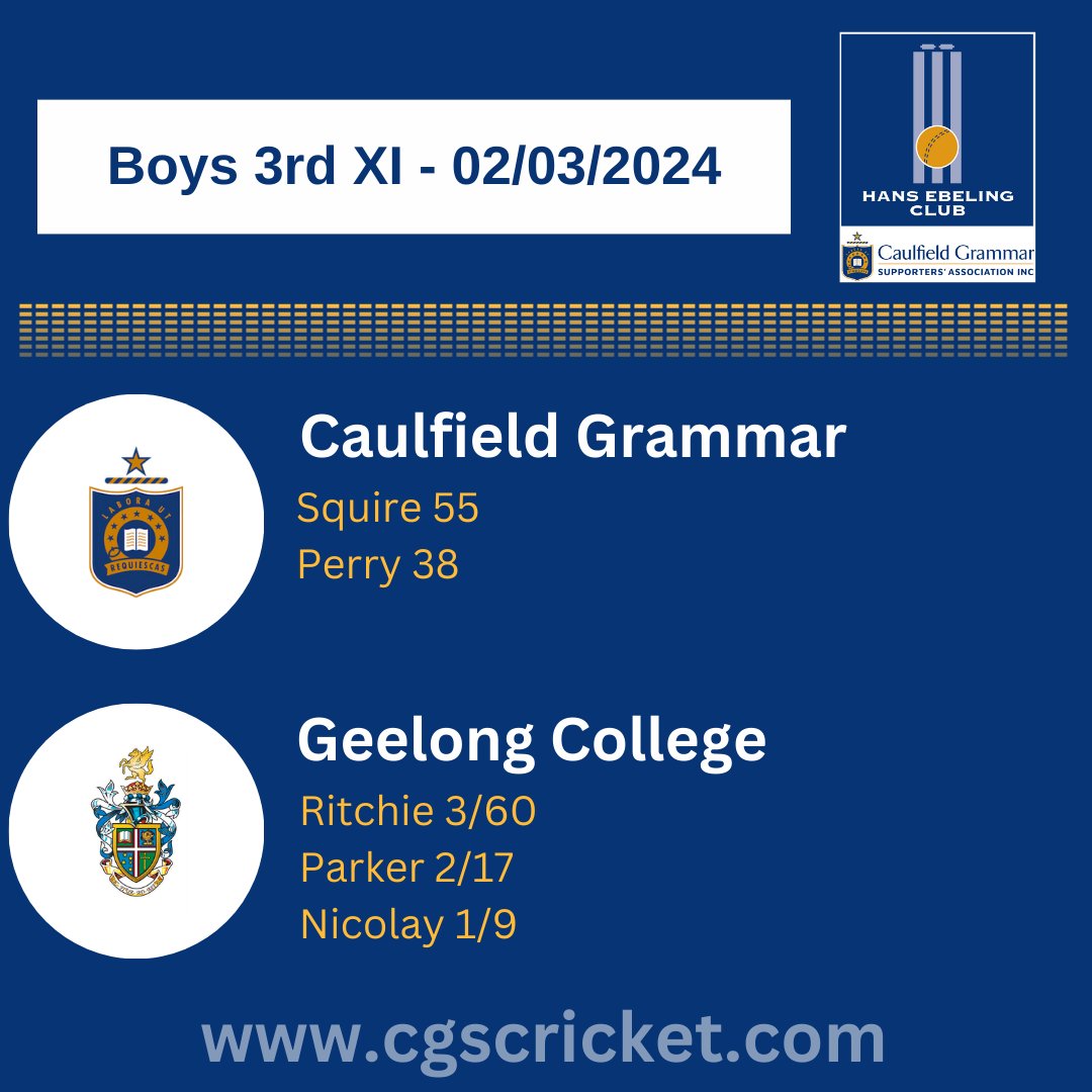 Caulfield Grammar School Cricket tweet media