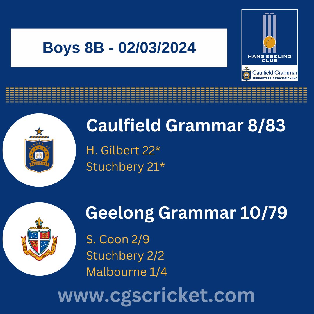 Caulfield Grammar School Cricket tweet media