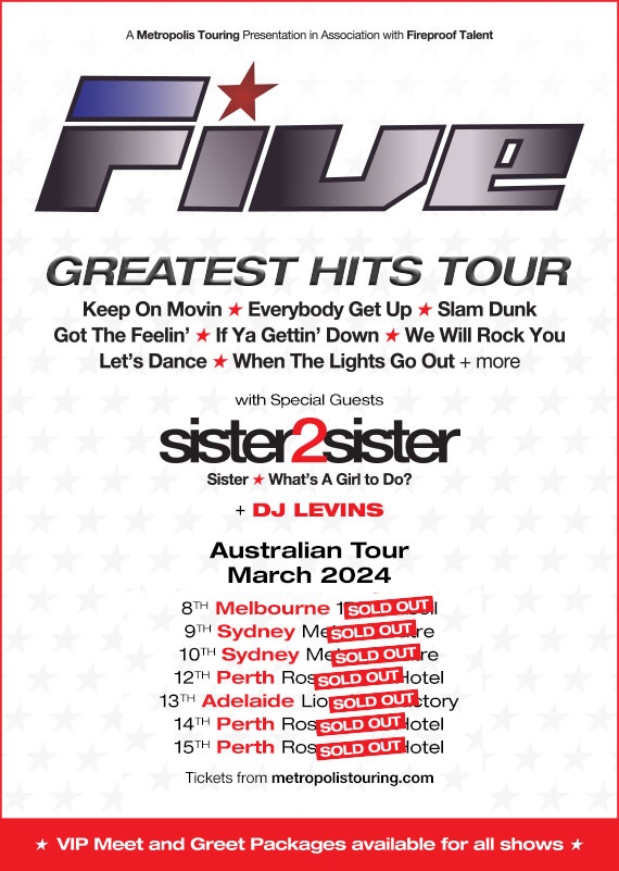 Massive5iver's tweet photo. 🇦🇺 #5ivers TOMORROW! 🇦🇺
📆 Do NOT Miss @itsFiveOfficial Are BACK To Oz @170Russell Venue in Melbourne, Vic, Australia 📆
🖐🏼 SOLD OUT! 🖐🏼
🎟 Info: https://t.co/cCzicMWkL7 🎟
#5ive #Five 
#FiveTime 
👨‍🎤 #ScottLaRock5 👨‍🎤 #SeanConlonMusic 👨‍🎤 #RitchieNeville 👨‍🎤 https://t.co/UURbWbiBgF