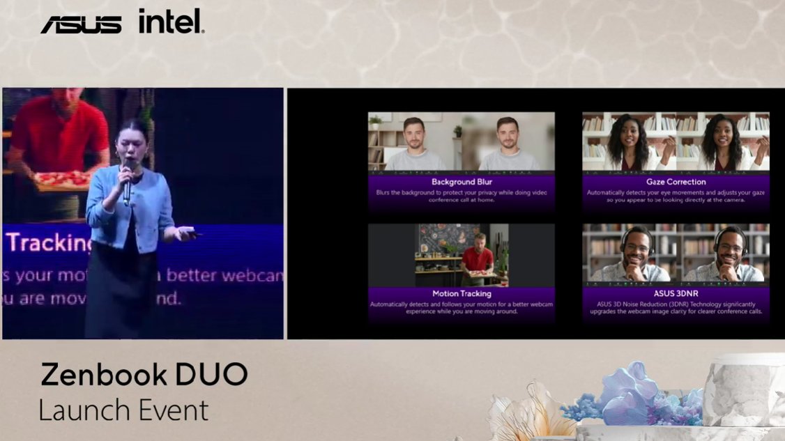 Laptop ASUS Zenbook Duo memiliki berbagai fitur seperti Background Blur, motion tracking, Gaze Correction, ASUS 3DNR #ASUSZenbookDUO #WatchandwinDUO