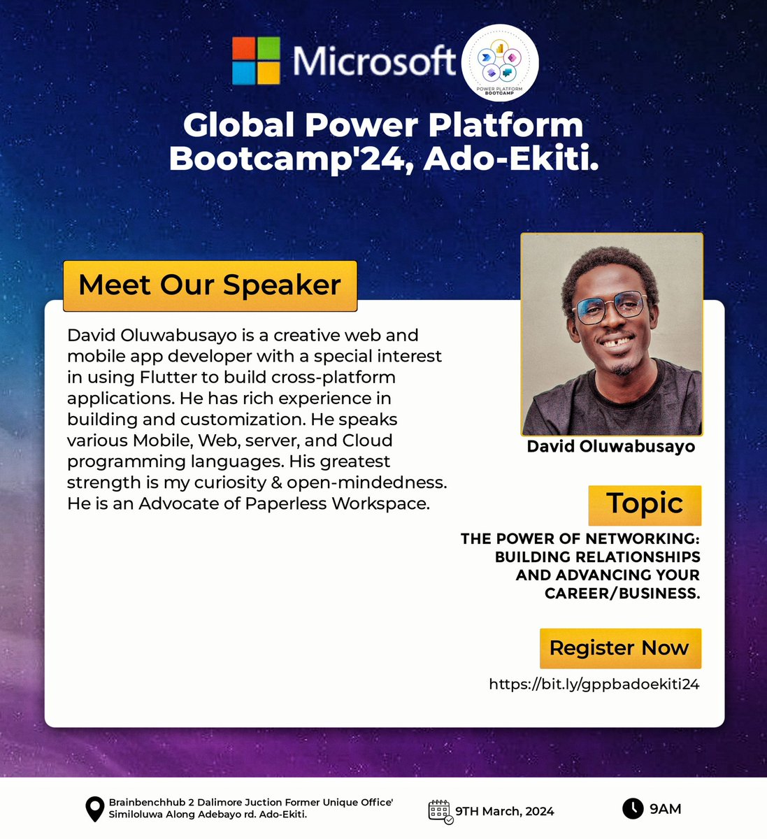 MLSA Club EKSU | #MicrosoftLearnStudentAmbassadors (@mlsa_eksu) on Twitter photo Meet <a href="/david_stont/">David Oluwabusayo</a>
He is a developer with a special interest in using flutter to build cross platform applications. Meet <a href="/david_stont/">David Oluwabusayo</a>
He is a developer with a special interest in using flutter to build cross platform applications.