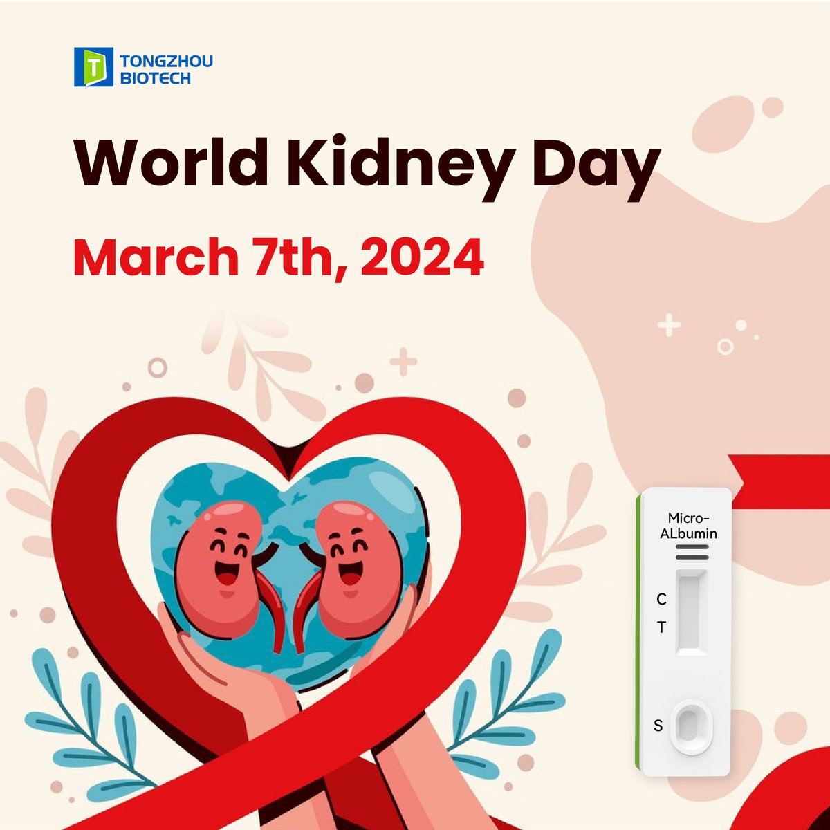 🎈#WorldKidneyDay is a global health awareness campaign celebrated annually on the second Thursday of March. Its primary goal is to raise awareness about the importance of #KidneyHealth and the risk factors for #KidneyDiseases.
#MicroAlbumin #RapidTest #IVD #diagnosis #medical