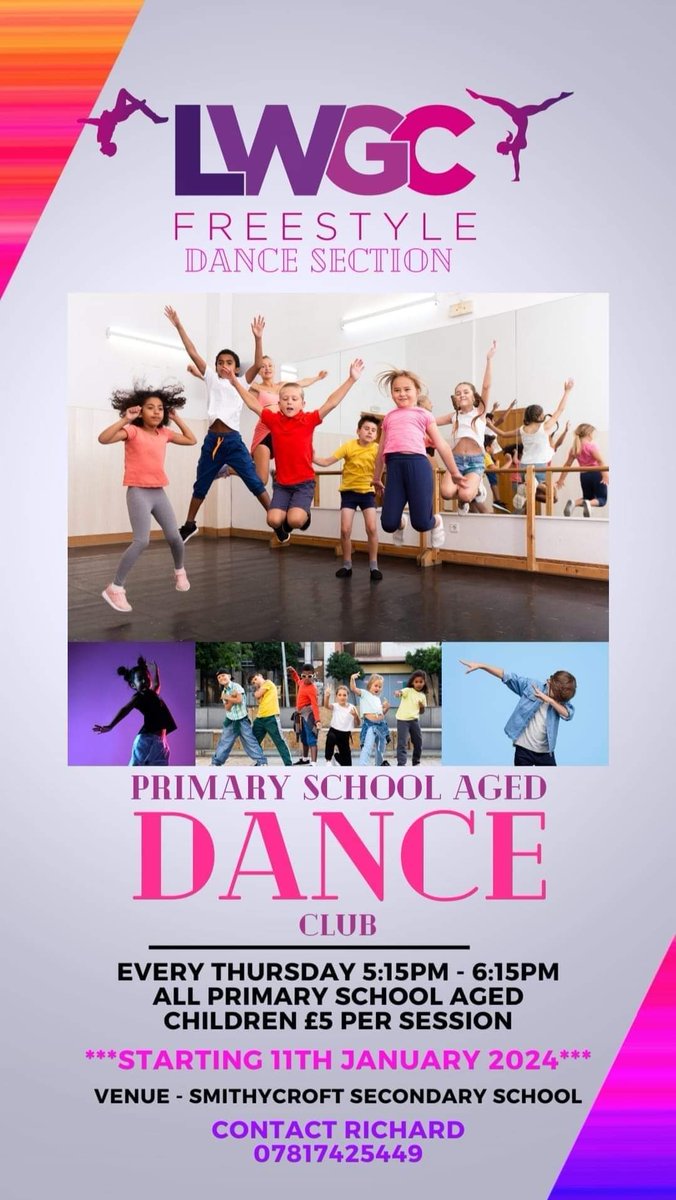 Dance class continues this evening at 5:15pm at smithycroft secondary. No Need to book, you can come along on the night. Open to all primary aged children @activeschoolsRM