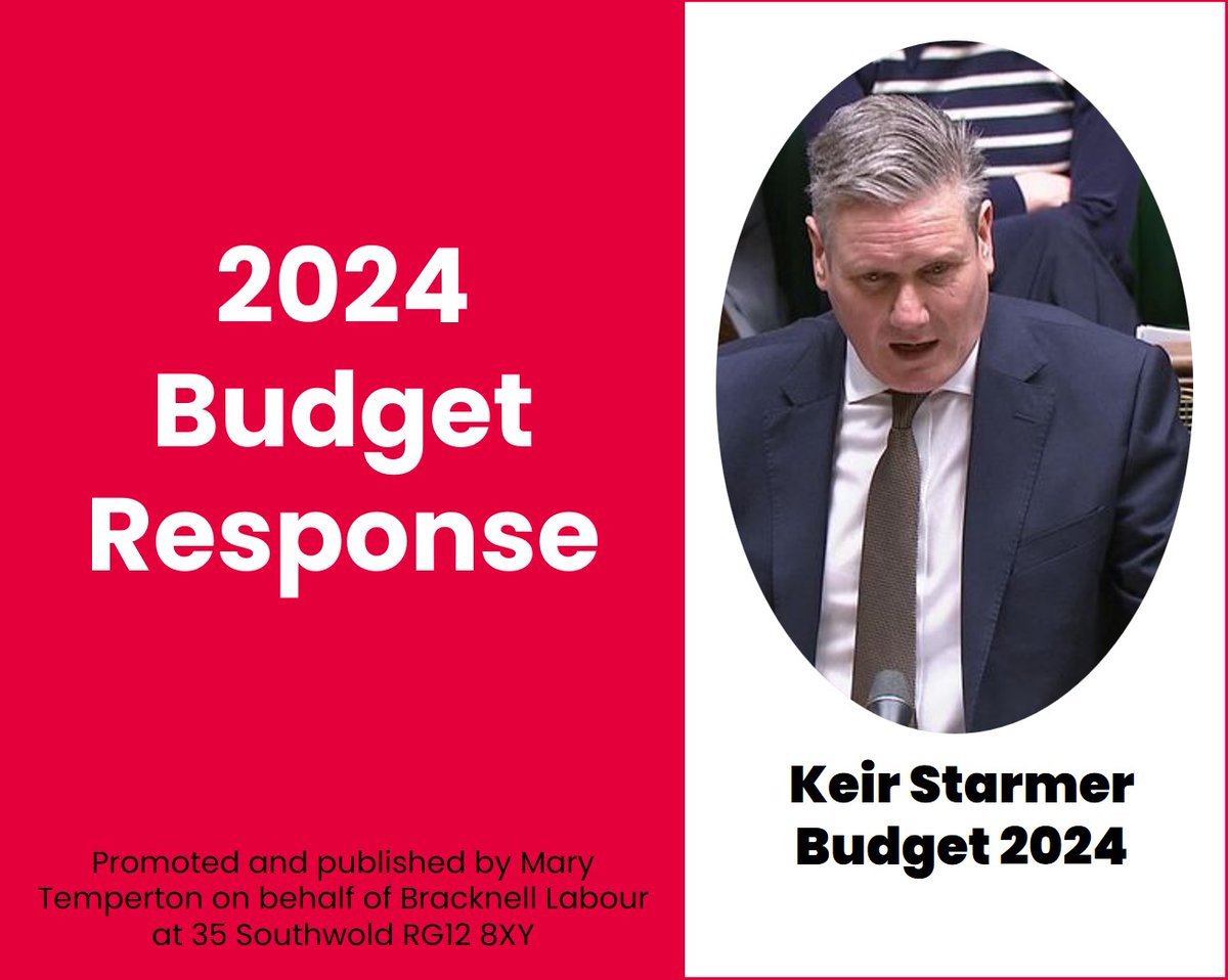 Keir Starmer has responded to the budget calling the Conservatives the 'Chuckle Brothers of Decline' - a budget that ignores the state of the country and takes with one hand as it gives with the other. Read the speech here: bracknell.laboursites.org/.../budget-202…