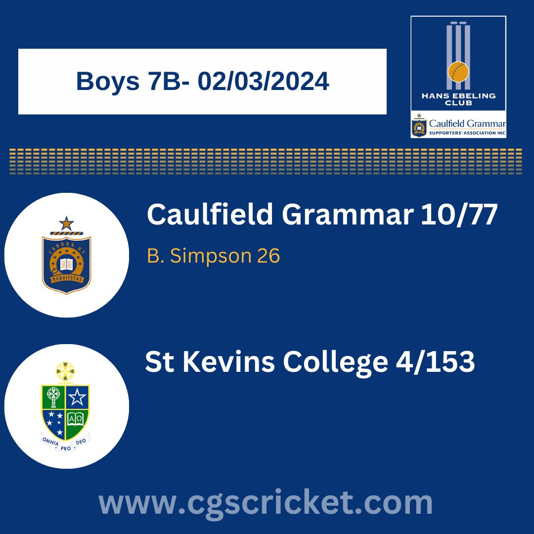 Caulfield Grammar School Cricket tweet media
