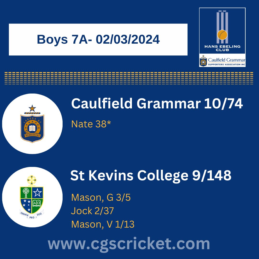 Caulfield Grammar School Cricket tweet media