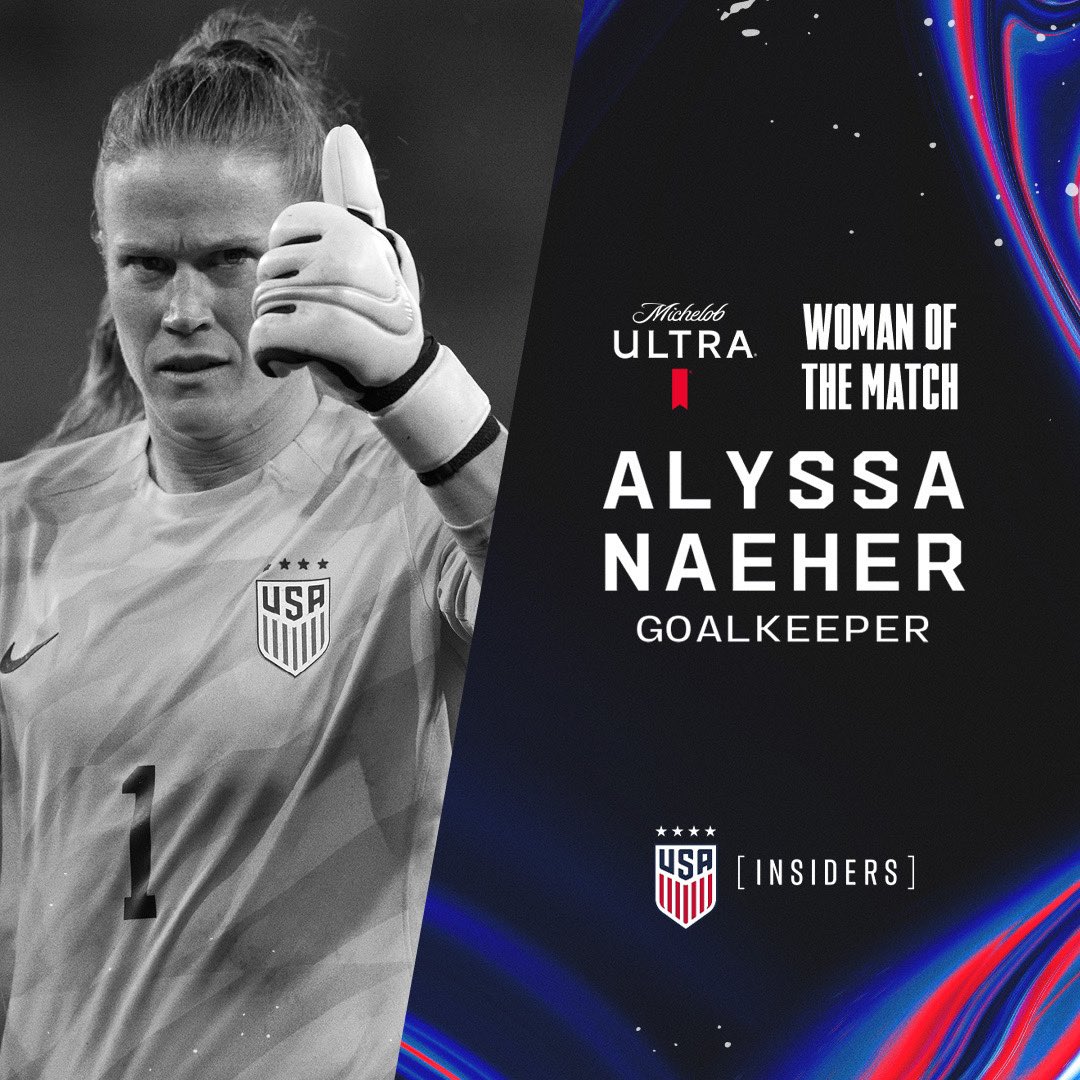 WITHOUT A DOUBT. @alyssanaeher is YOUR @MichelobULTRA Woman of the Match 👏👏👏