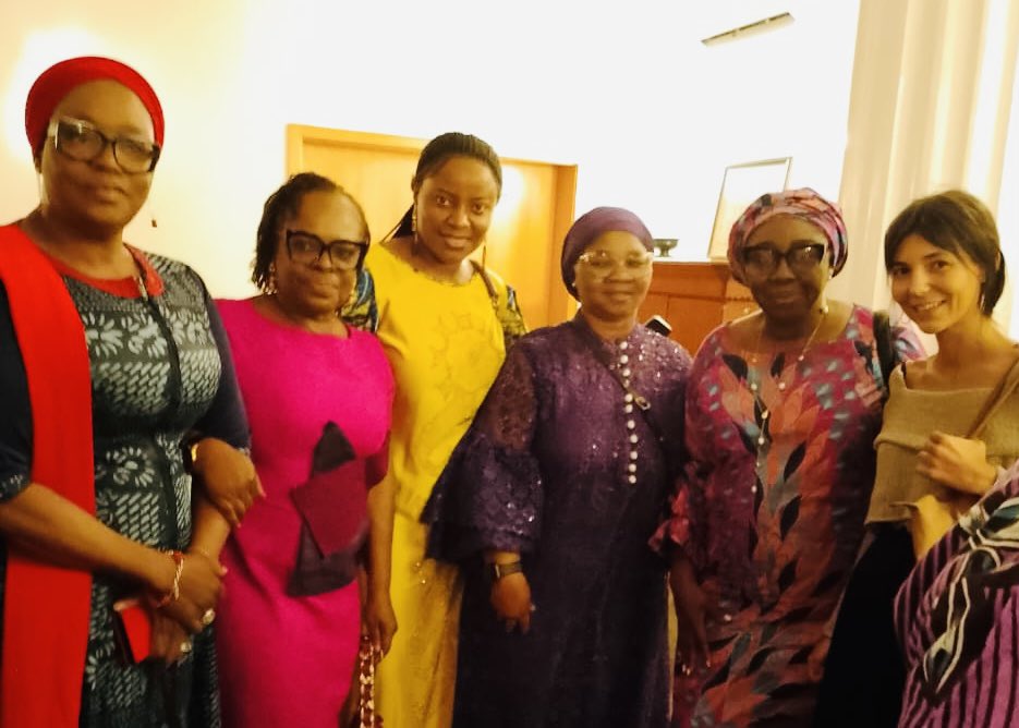 L-R: Founder, She Forum Africa Ms. <a href="/InimfonEtuk/">Still Walking My Talk</a> Amb Juan Sell of <a href="/EmbEspAbuja/">Embajada España en Nigeria, Benín y CEDEAO</a> and Dr. Teresa Langle, DG <a href="/MujeresxAfrica/">Fundación Mujeres por África</a> during a Reception at the Spanish Residence in Abuja in honour of Dr. Langle’s visit to Nigeria. The event was also to commemorate #IWD2024 by the Embassy.