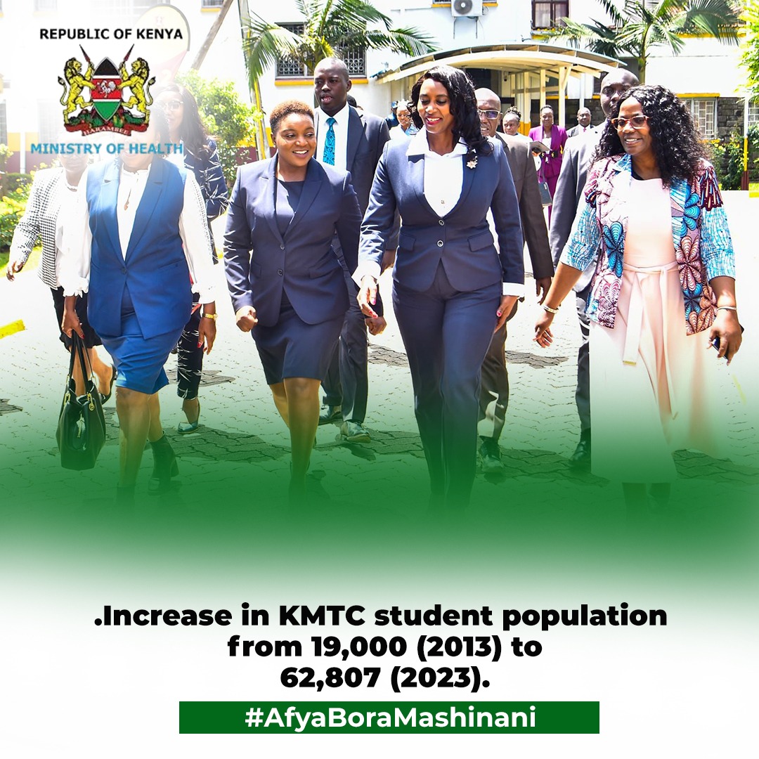 Increasing the number of students enrolled in healthcare programs helps to address shortages of medical professionals, particularly in underserved regions.
#AfyaBoraMashinani
UHC by 2027