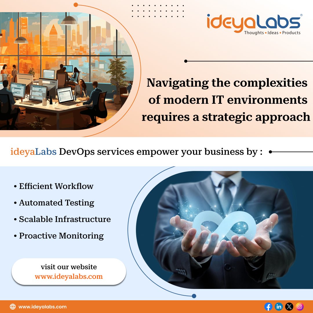 Ready to elevate your business operations? Partner with #ideyaLabs for a DevOps transformation!
Know more : ideyalabs.com
#ideyaLabs #DevOps #DevOpsConsulting #DevOpsExperts #DevOpsSolutions #DevOpsCulture #DevOpsAutomation #DevOpsTransformation #DevOpsServices
