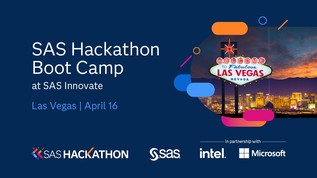 You have to explore how #AI can contribute to the success of your business and you've never heard of the #SASHackathon? This is for you!
Check out our Boot Camp at #SASInnovate and see why 95% of our previous hackers would participate again 🧡👉 2.sas.com/6018XSUhC #SASUsers
